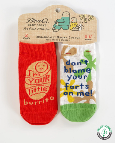 Burrito & Farts Baby Socks Set of Two