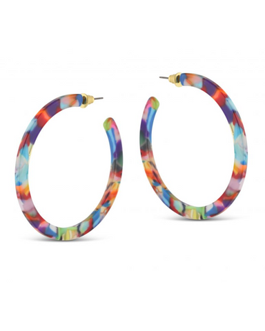 Sophia Hoop Resin Earrings