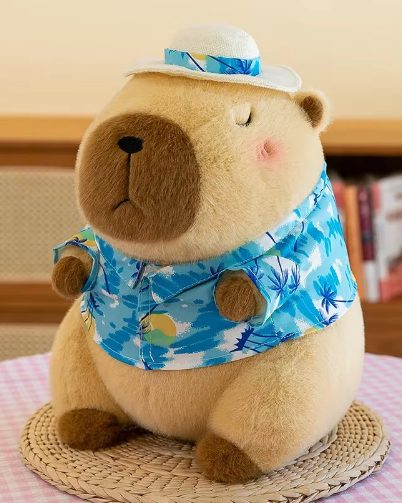 Capybara in Hawaiian Shirt Plush Toy