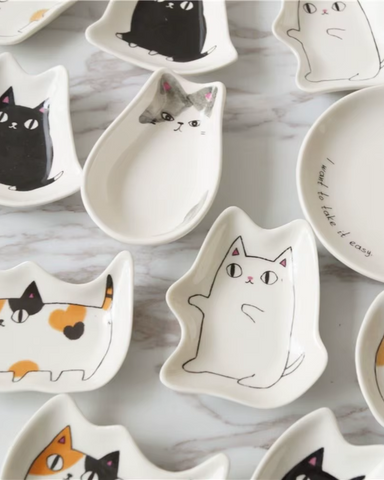 Cat Trinket Dish Sauce Dish Assorted