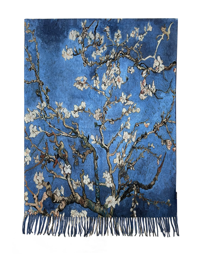 Vincent Van Gogh Almond Blossom Artist Painting Wool Pashmina Scarf