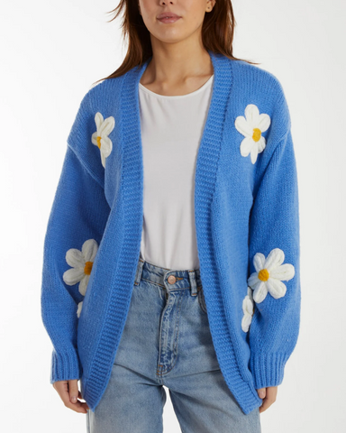 Flocking Daisy Knitted Cardigan