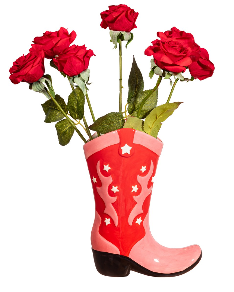 Cowboy Boot Shaped Vase