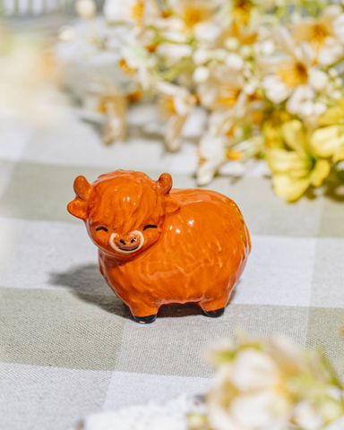 Highland Cow Ceramic Token