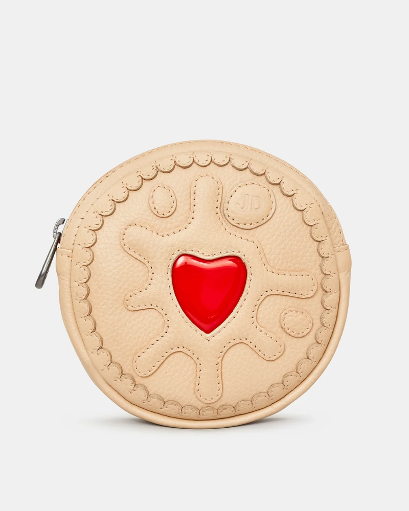 Jammy Dodger Real Leather Round Zip Purse