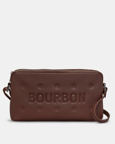 Bourbon Biscuit Real Leather Crossbody Bag