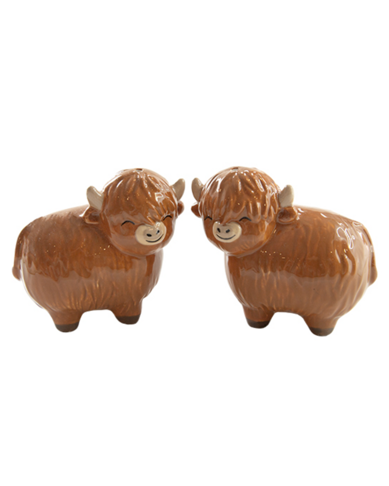 Highland Cow Salt & Pepper Set