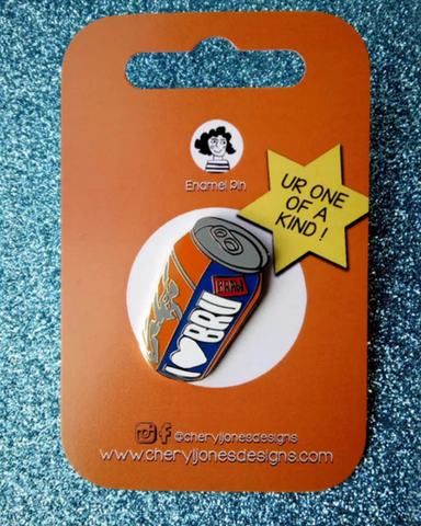 I Love Bru Enamel Pin