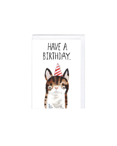 Birthday Cat Greeting Card