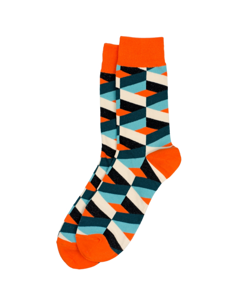 Retro Optic Orange Socks Unisex